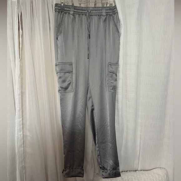 White House Black Market Gray Track Pants with Relaxed Fit - Picture 4 of 9